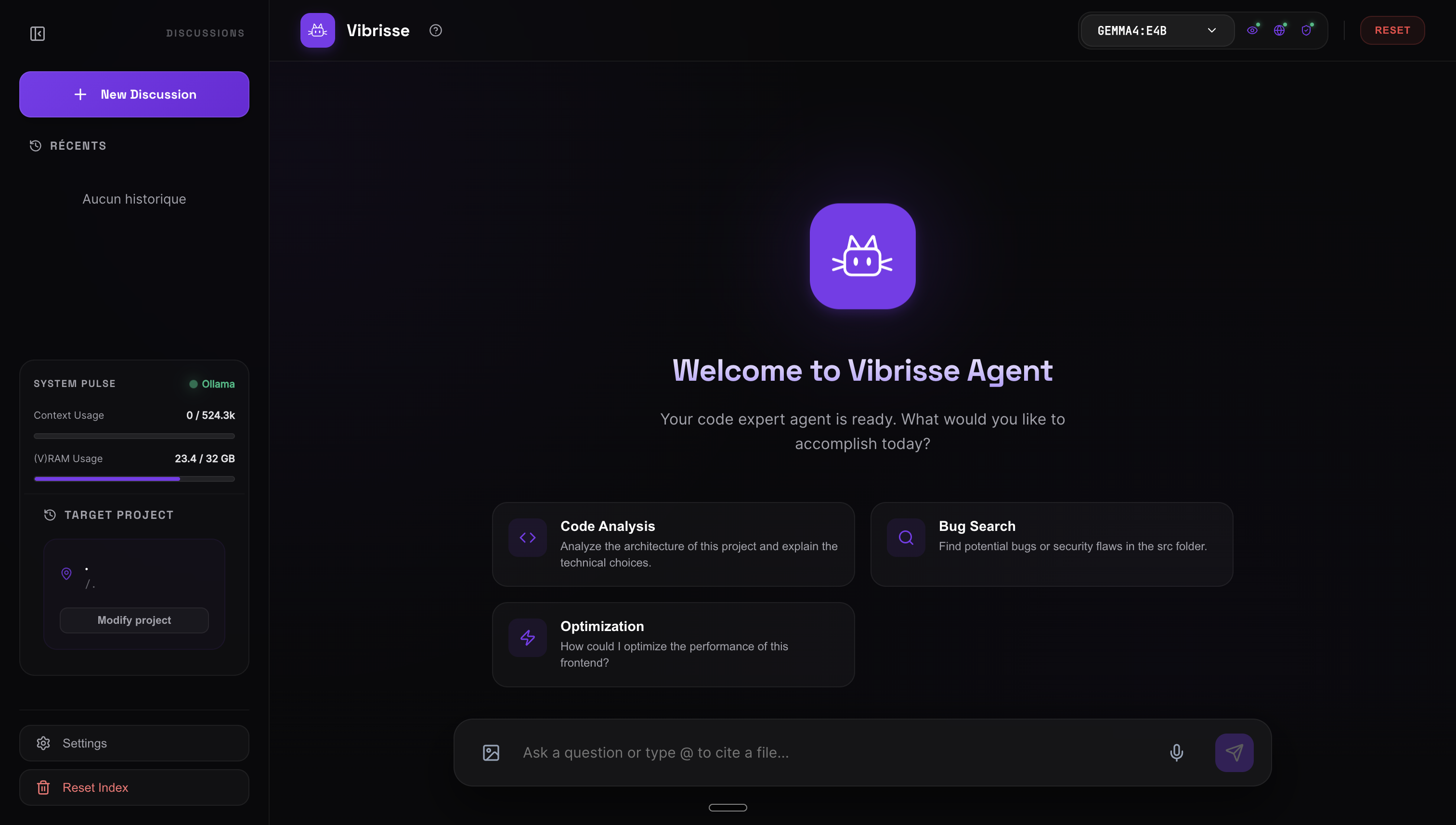 Vibrisse Agent UI